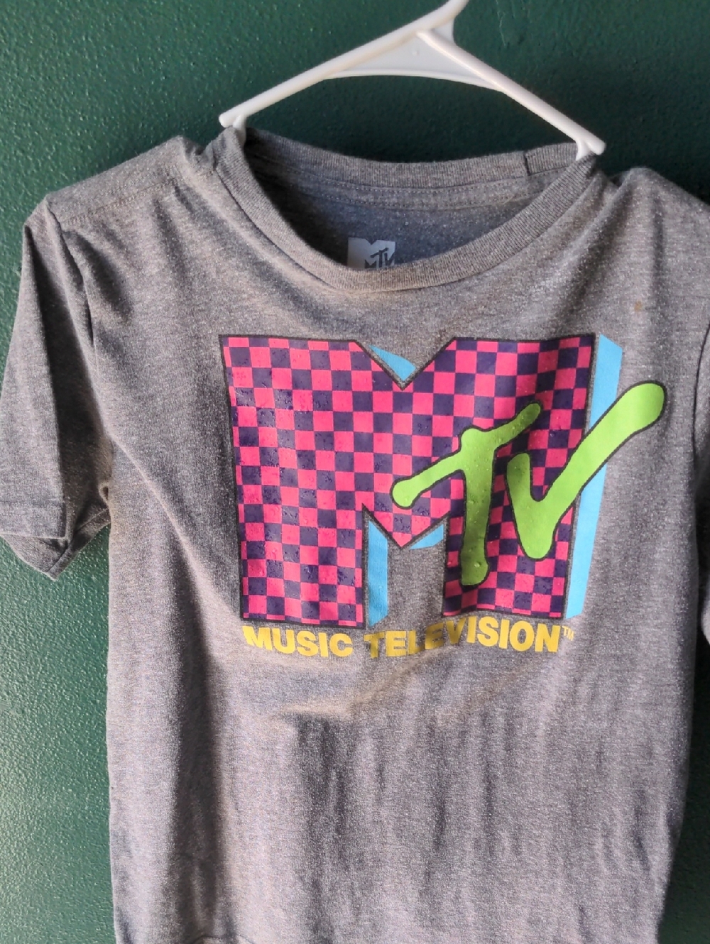 MTV Gray Music Television MTV T-Shirt Tee Shirt Size XL 14 Boys Girls Retro Y2K
